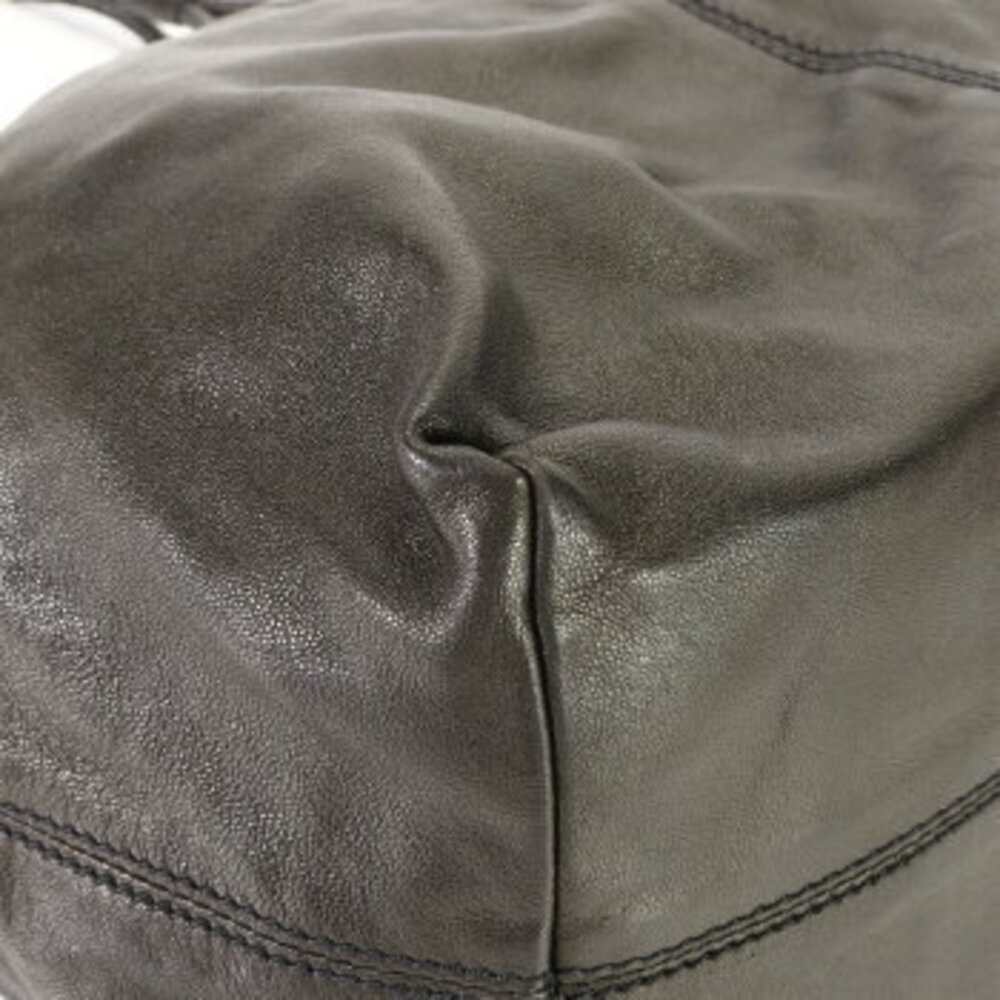 Prada handbag shoulder bag black leather work triangle documents logo tote EFE - Picture 10 of 14
